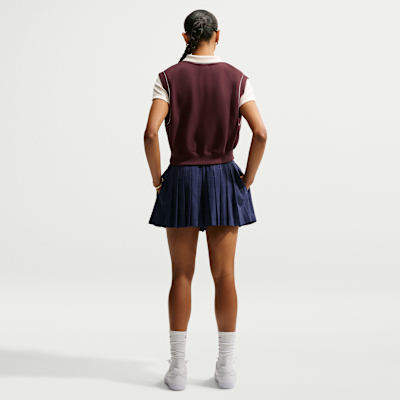 NikeCourt Court Koleksiyonu Fleece Kadın Tenis Yeleği görsel 5