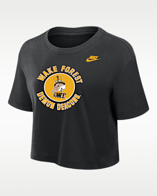 Женская футболка Wake Forest Demon Deacons Nike Dri-FIT Cropped