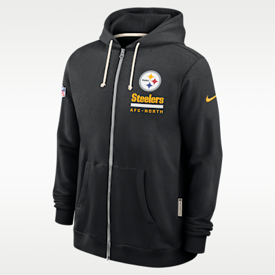 Sudadera con gorro Nike Dri-FIT de la NFL de cierre completo para hombre Pittsburgh Steelers Utility Player Sideline