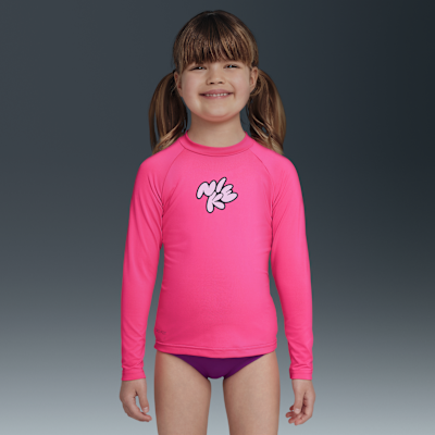 Playera de manga larga Nike Swim Hydroguard para niñas talla pequeña