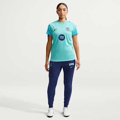 Nike FC Barcelona Strike Üçüncü Nike Dri-FIT Kısa Kollu Kadın Futbol Üstü görsel 4