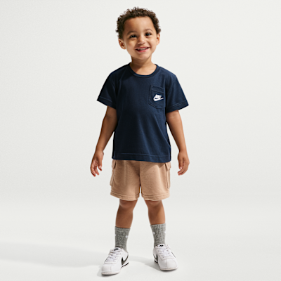 Детские брюки Nike Sportswear Toddler Pocket T-Shirt and French Terry Shorts Set