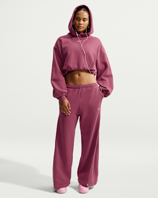 Женские Nike Studio Fleece Medium Weight Loose Pleated Snap Pants
