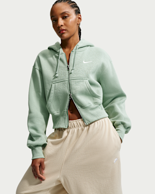 Nike Sportswear Phoenix Fleece Women's Loose Full-Zip Cropped Hoodie