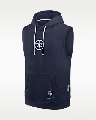 Мужское худи Tennessee Titans Rivalries Collection Sideline Nike Dri-FIT NFL Sleeveless Pullover Hoodie