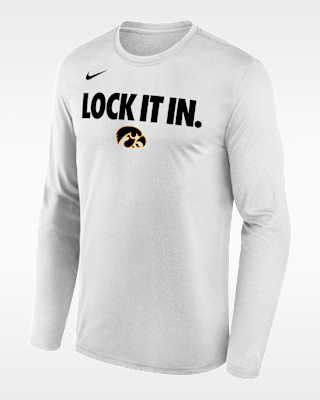 Мужская футболка Iowa 2026 On-Court Bench Nike Dri-FIT College Long-Sleeve