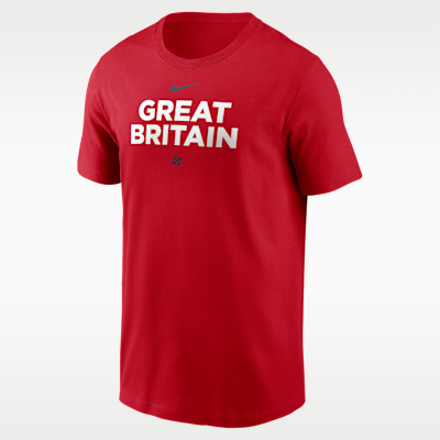 Playera Nike para hombre Great Britain National Baseball Team 2026 World Baseball Classic Wordmark