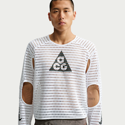 ACG Radical AirFlow NXT Men's Dri-FIT Long-Sleeve Trail Running Top - White/Anthracite - Size XS