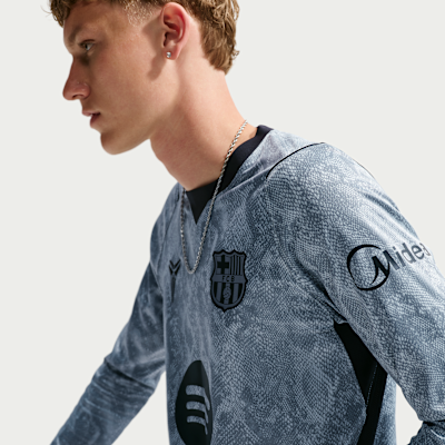 Nike FC Barcelona 2026/27 Stadyum Kaleci Deplasman Kobe Dri-FIT Erkek Futbol Taraftar Forması görsel 3