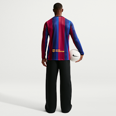 Футбольная футболка мужская Nike FC Barcelona 2026/27 Stadium Home Dri-FIT Replica Long-Sleeve Jersey