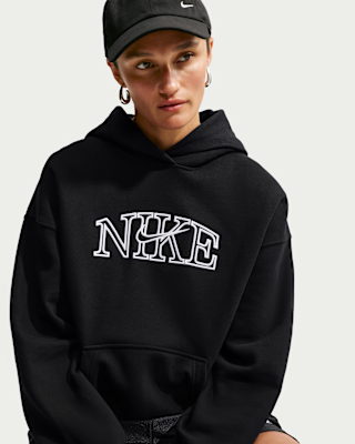Женское худи Nike Studio Fleece Medium Weight Oversized Pullover Logo Hoodie