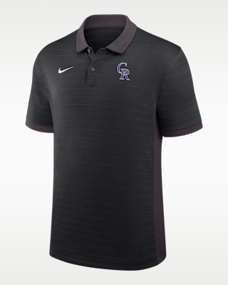 Мужские  Colorado Rockies Authentic Collection Striped Victory Nike Dri-FIT MLB Polo