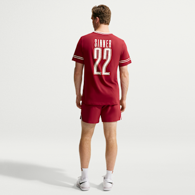 Nike Jannik Sinner Dri-FIT Erkek Tenis Tişörtü görsel 5