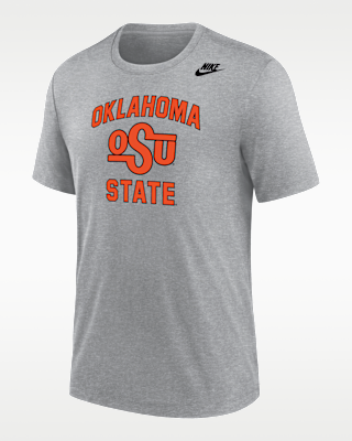 Мужская футболка Oklahoma State Cowboys Nike Football Tri-Blend для футбола