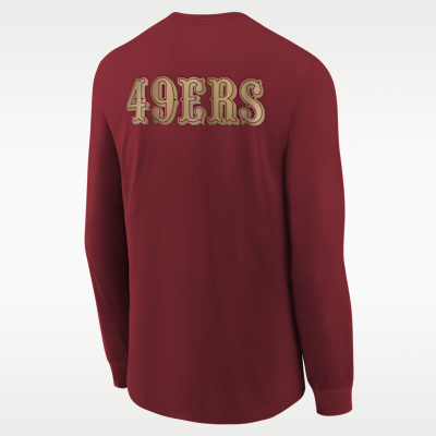 Playera de manga larga Nike de la NFL para niños talla grande San Francisco 49ers Rivalry