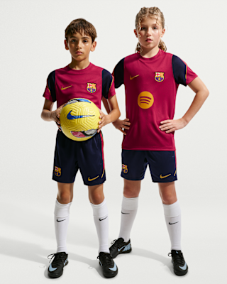 Детские шорты FC Barcelona Strike Big Kids' Nike Dri-FIT Soccer Knit Shorts