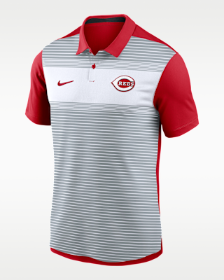 Мужские  Cincinnati Reds Striped Vapor Polo Nike Dri-FIT MLB Polo