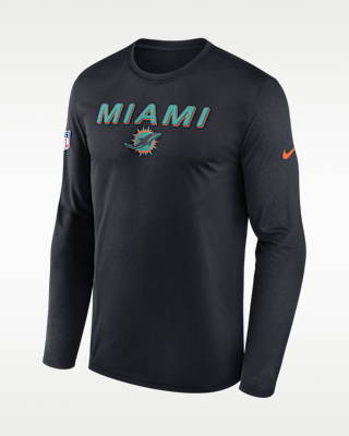 Мужская футболка Miami Dolphins Rivalries Collection Sideline Legend Nike Dri-FIT NFL Long-Sleeve