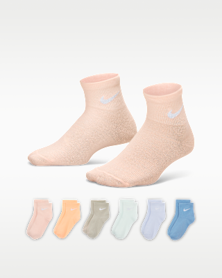 Детские носки Nike Kids' Metallic Swoosh No-Show Socks (6 Pairs)