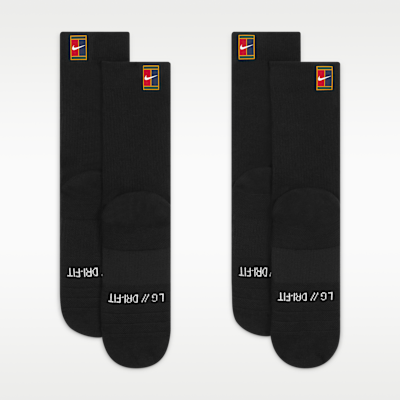 Středně vysoké tenisové ponožky NikeCourt Multiplier Cushioned (2 páry)