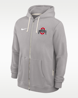 Мужское худи Ohio State Sideline Nike Dri-FIT College Full-Zip Hoodie