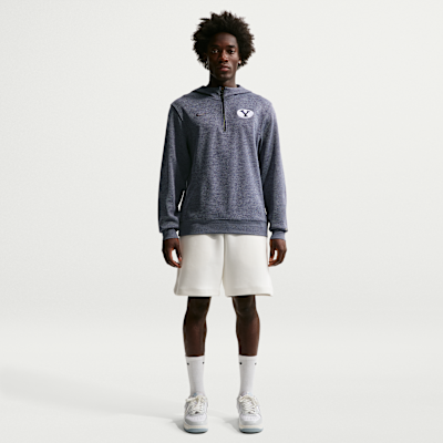 Sudadera con gorro de entrenador de básquetbol para hombre BYU Cougars Nike NCAA