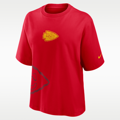 Playera Nike de la NFL para mujer Kansas City Chiefs Boxy