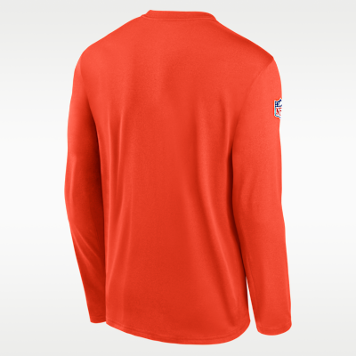 Playera de manga larga Nike Dri-FIT de la NFL para hombre Cleveland Browns Alt Legend Small Logo