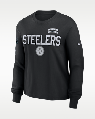 Женская футболка Pittsburgh Steelers Salute to Service Sideline Nike Dri-FIT NFL Long-Sleeve