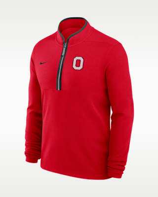 Мужские Ohio State Courtside Nike Dri-FIT College Half-Zip Top