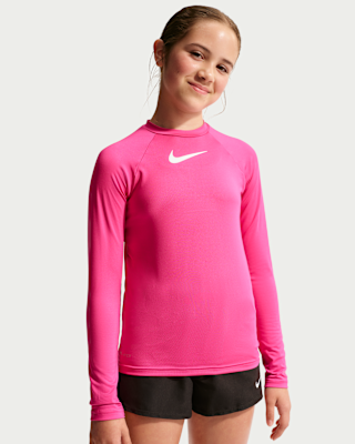 Детские Nike Swim Hydroguard Big Kids' (Girls') Dri-FIT UV Long Sleeve Top