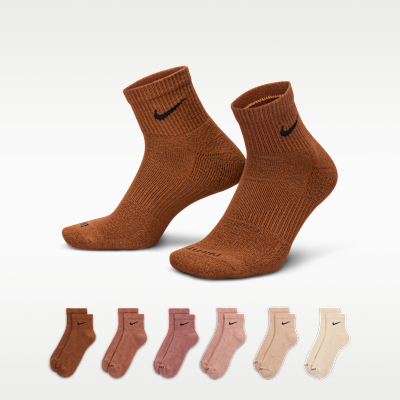 Calcetines al tobillo de entrenamiento Nike Everyday Plus Cushioned (6 pares)