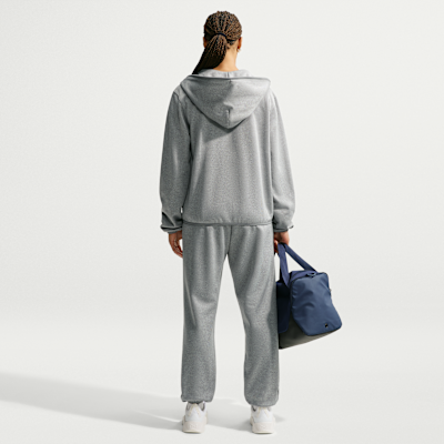 Nike Studio Fleece Sport Therma-FIT Tam Fermuarlı Kadın Kapüşonlu Üstü görsel 5