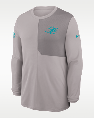 Мужские  Miami Dolphins Sideline Coach Nike Dri-FIT NFL Long-Sleeve Top