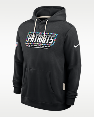 Мужское худи New England Patriots Crucial Catch Sideline Standard Issue Nike Dri-FIT NFL Pullover Hoodie