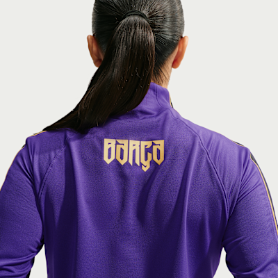 Nike FC Barcelona Strike Deplasman Kobe Dri-FIT Örgü Kadın Futbol Antrenman Üstü görsel 2