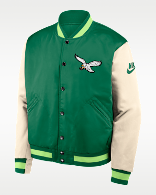 Мужская куртка Philadelphia Eagles Rewind Legacy Nike NFL Full-Snap Bomber