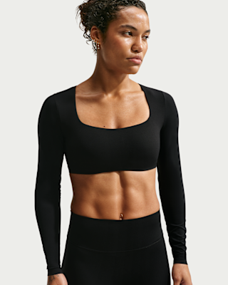 Женские Nike Zenvy Light-Support Padded Long-Sleeve Sports Bra