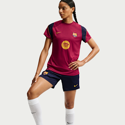 Nike FC Barcelona Strike Nike Dri-FIT Kısa Kollu Kadın Futbol Üstü görsel 3