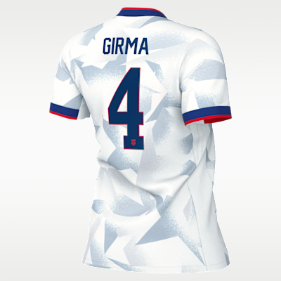 Jersey de futbol Nike Dri-FIT de la selección nacional de futbol femenino de Estados Unidos local 2025 Stadium Naomi Girma para mujer