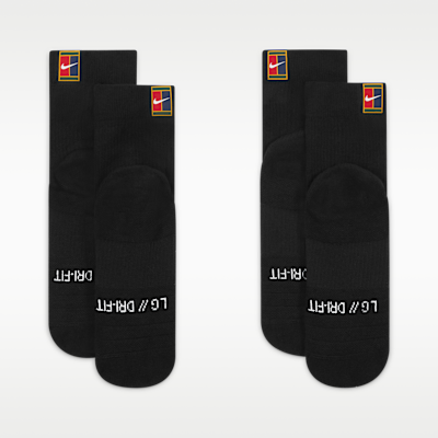 NikeCourt Multiplier Max Tennis Ankle Socks (2 Pairs)