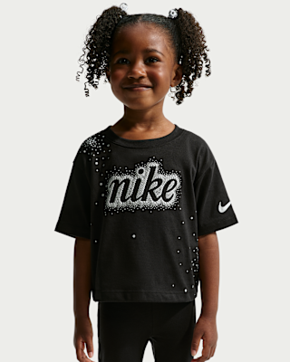 Детская футболка Nike Little Kids' Swoosh Sparkle Boxy
