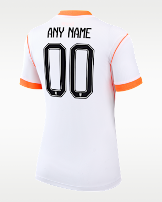 Женские джерси Netherlands 2026 Stadium Away Nike Dri-FIT Soccer Replica Custom Jersey By You