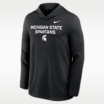 Michigan State Sideline Men's Nike Dri-FIT College Long-Sleeve Hooded Top