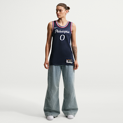 Tyrese Maxey Philadelphia 76ers City Edition Men's Nike NBA Swingman Jersey