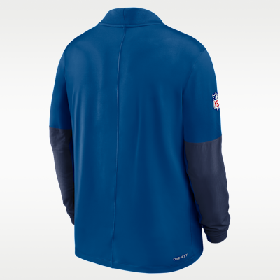 Playera Nike Dri-FIT de la NFL de medio cierre para hombre Indianapolis Colts Feel The Pressure