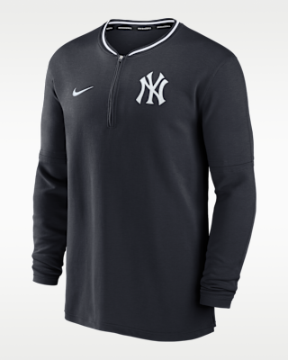 Мужские  New York Yankees Authentic Collection Nike Dri-FIT MLB 1/2-Zip Long-Sleeve Top