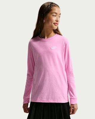 Детская футболка Nike Sportswear Big Kids' Long-Sleeve