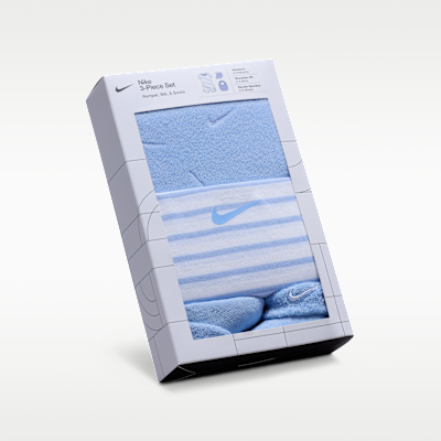 Nike Baby 3-Piece Romper and Terry Set