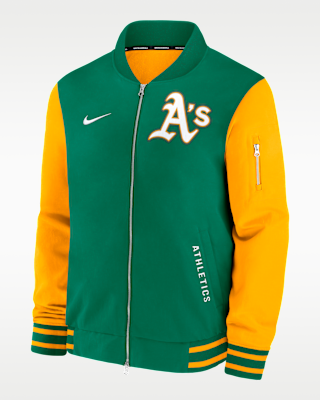 Мужская куртка Athletics Authentic Collection Dugout Nike MLB Full-Zip Bomber